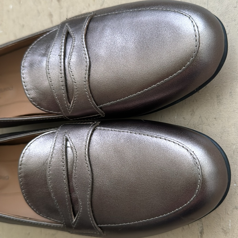 Clarks Dark Brown Leather Flats - Picture 12 of 14